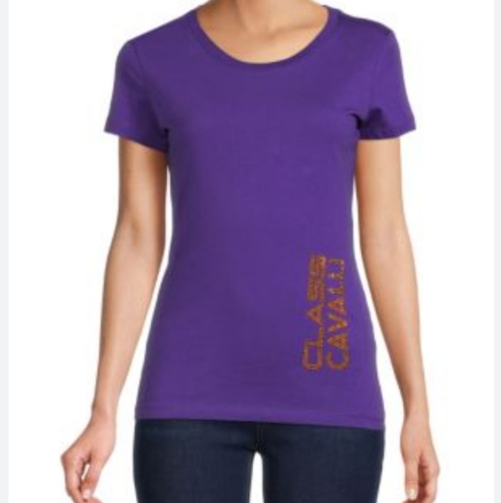 NWOT Cavalli Class Logo Crewneck Tee